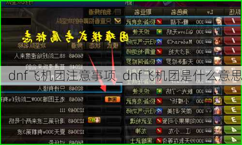 dnf飞机团注意事项_dnf飞机团是什么意思