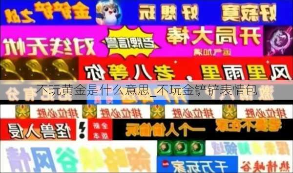 不玩黄金是什么意思_不玩金铲铲表情包