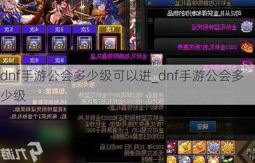 dnf手游公会多少级可以进_dnf手游公会多少级