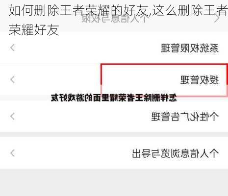 如何删除王者荣耀的好友,这么删除王者荣耀好友