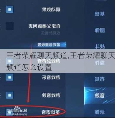 王者荣耀聊天频道,王者荣耀聊天频道怎么设置