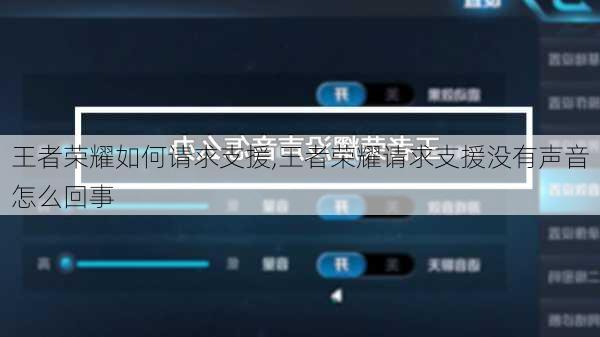 王者荣耀如何请求支援,王者荣耀请求支援没有声音怎么回事