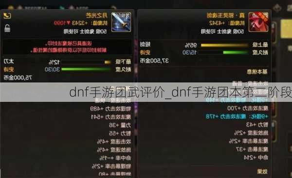 dnf手游团武评价_dnf手游团本第二阶段