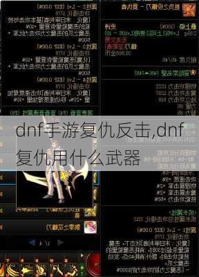 dnf手游复仇反击,dnf复仇用什么武器