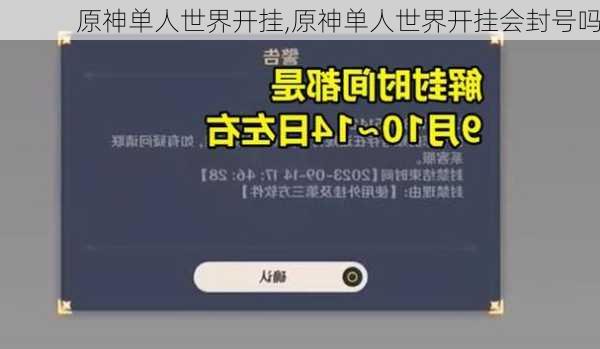 原神单人世界开挂,原神单人世界开挂会封号吗