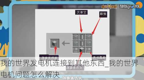 我的世界发电机连接到其他东西_我的世界电机问题怎么解决