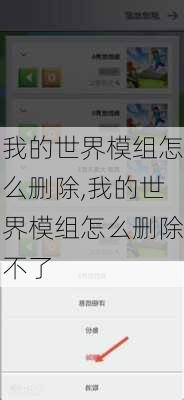 我的世界模组怎么删除,我的世界模组怎么删除不了