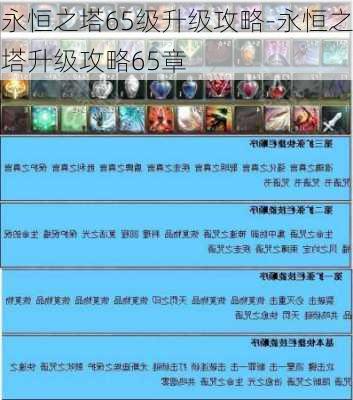 永恒之塔65级升级攻略-永恒之塔升级攻略65章