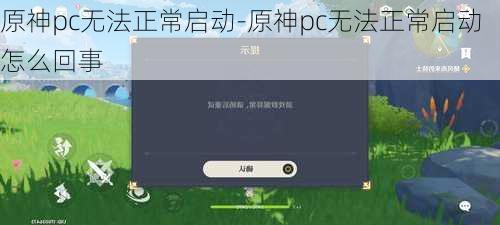 原神pc无法正常启动-原神pc无法正常启动怎么回事