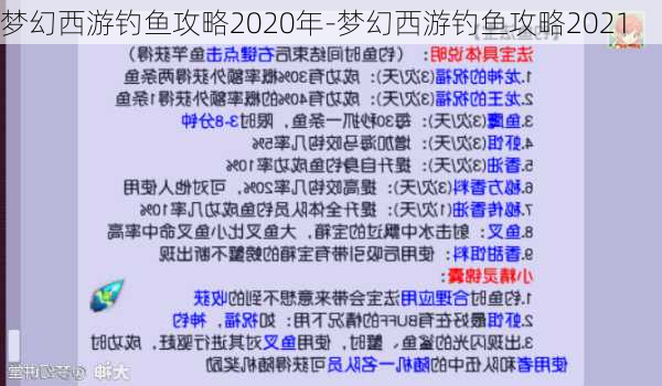 梦幻西游钓鱼攻略2020年-梦幻西游钓鱼攻略2021