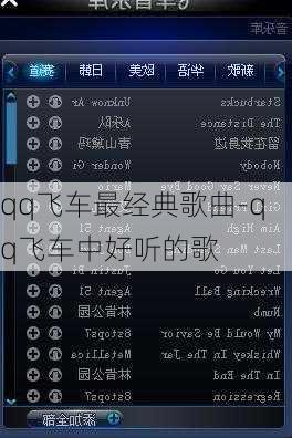 qq飞车最经典歌曲-qq飞车中好听的歌