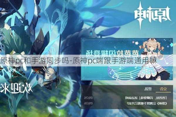 原神pc和手游同步吗-原神pc端跟手游端通用嘛