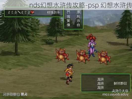 nds幻想水浒传攻略-psp 幻想水浒传