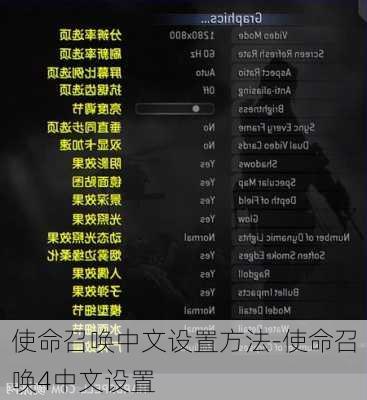 使命召唤中文设置方法-使命召唤4中文设置