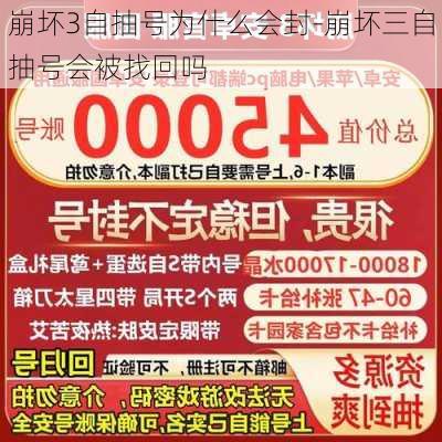 崩坏3自抽号为什么会封-崩坏三自抽号会被找回吗