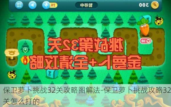 保卫萝卜挑战32关攻略图解法-保卫萝卜挑战攻略32关怎么打的