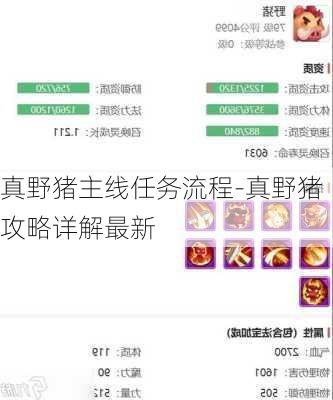 真野猪主线任务流程-真野猪攻略详解最新