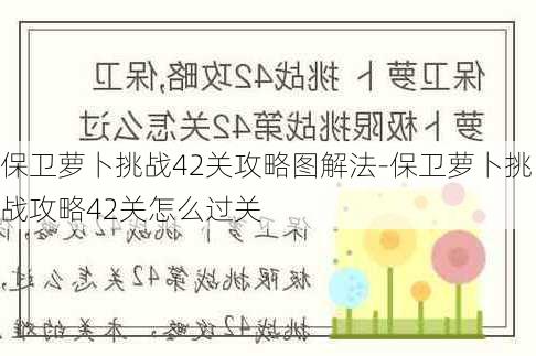 保卫萝卜挑战42关攻略图解法-保卫萝卜挑战攻略42关怎么过关