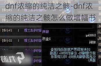 dnf浓缩的纯洁之骸-dnf浓缩的纯洁之骸怎么做增幅书