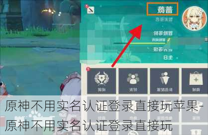 原神不用实名认证登录直接玩苹果-原神不用实名认证登录直接玩
