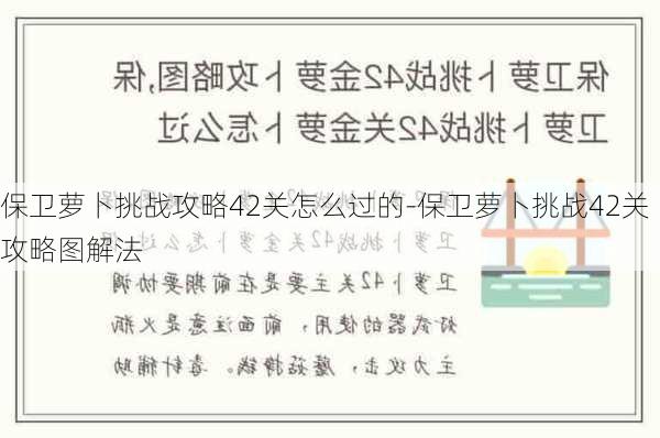 保卫萝卜挑战攻略42关怎么过的-保卫萝卜挑战42关攻略图解法