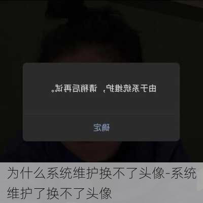 为什么系统维护换不了头像-系统维护了换不了头像