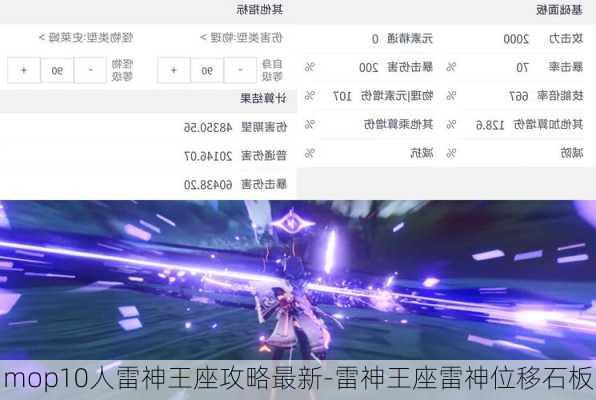 mop10人雷神王座攻略最新-雷神王座雷神位移石板